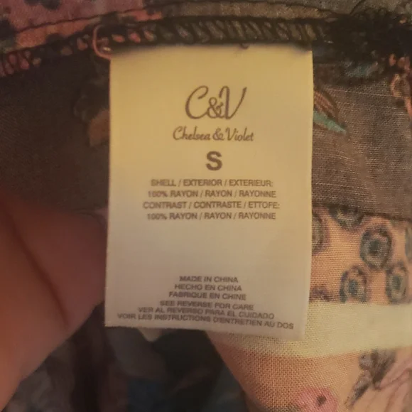 Chelsea & Violet s vivid colors bold garden scene Aztec embroidered trim d… - Picture 13 of 13